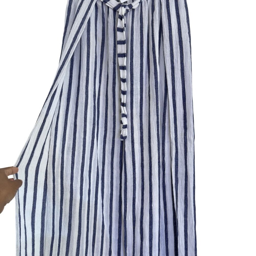 Becca Rebecca Virtue  Getaway Cover-Up Split Stripe Wide Leg Tie Waist Pants S - Picture 3 of 9